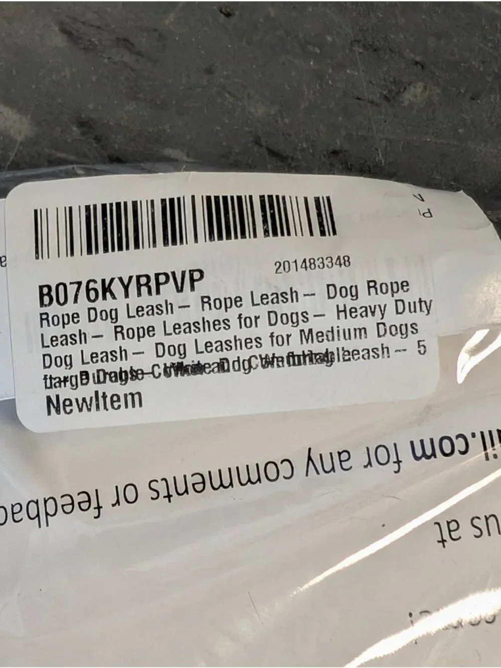 Lucky Pup Cotton Rope Dog Leash Cream Gold Hardware Handcrafted Under 2 pk
